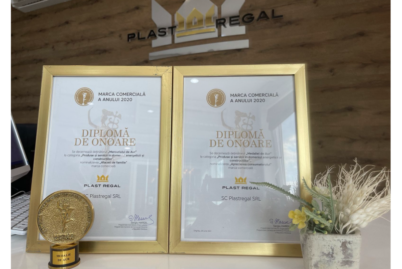 Plastregal, câștigătoarea concursului „Marca comercială a anului”, la categoriile „Aprecierea Consumatorului” și „Afaceri de Familie”